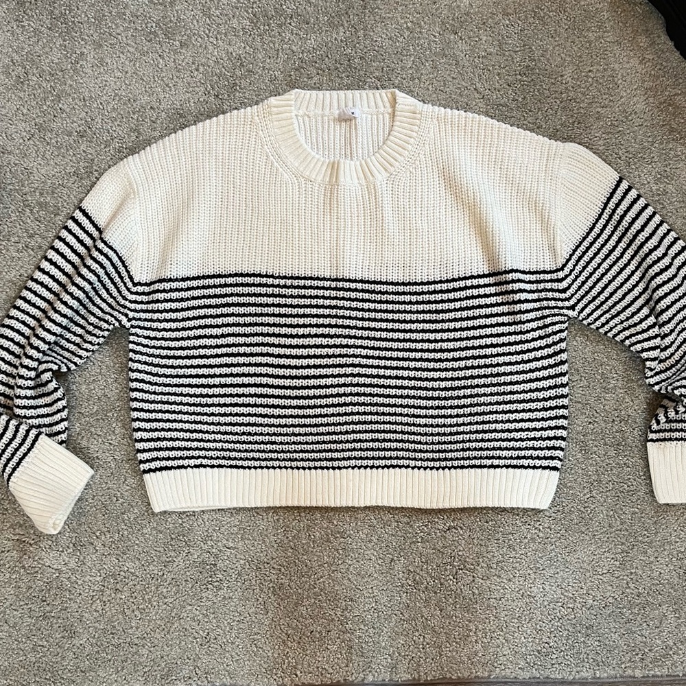 Garage cropped knit sweater